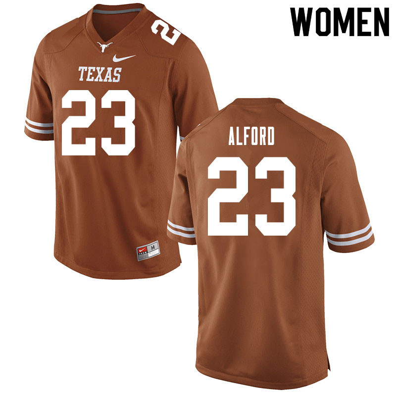 Women #23 Xavion Alford Texas Longhorns College Football Jerseys Sale-Orange